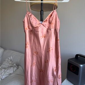 Princess Polly Coral Floral Dress